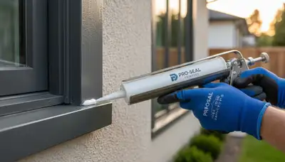 Professional caulking and sealing on Reno NV home exterior for weatherproof house protection