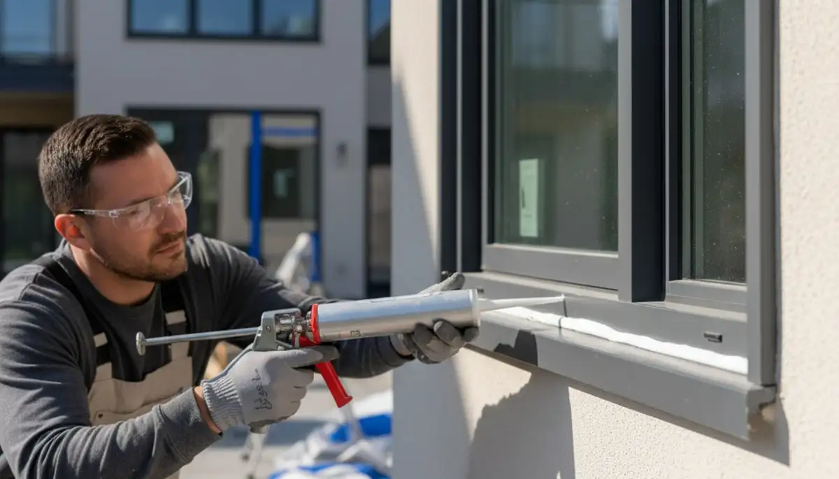 Professional caulking and sealing on Reno NV home exterior for weather protection and energy efficiency