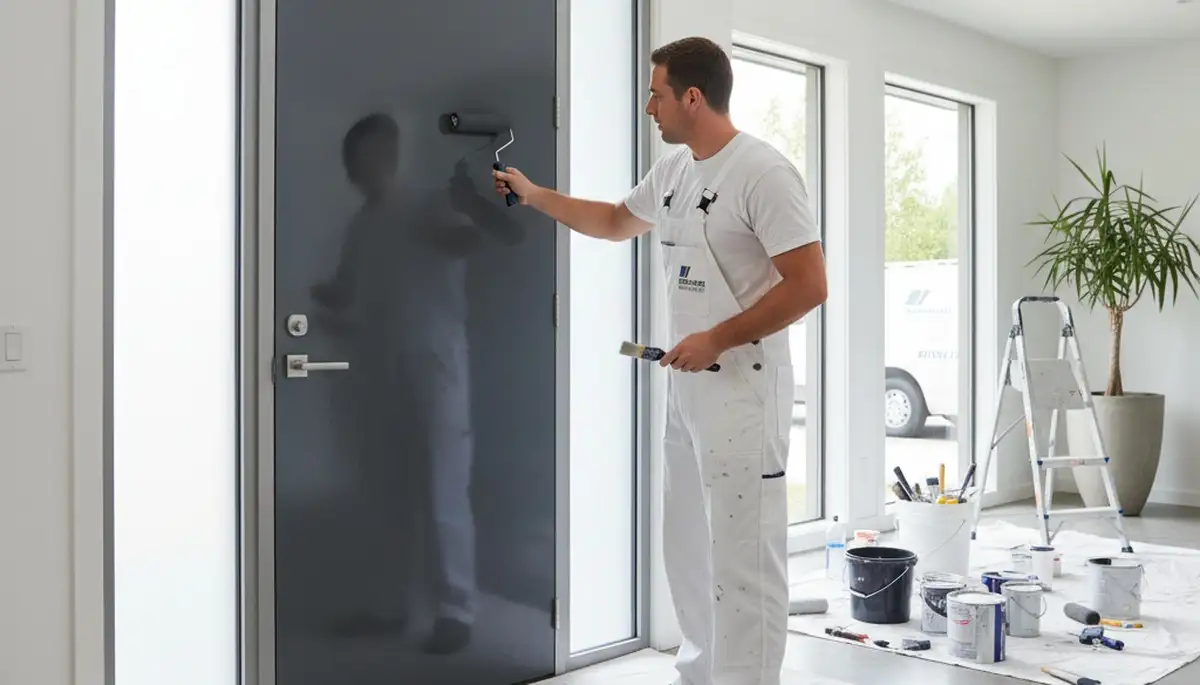 Professional door painting and refinishing service in Reno, NV enhancing curb appeal and durability