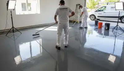 Professional epoxy floor coating in Reno, NV garage by local painting contractors