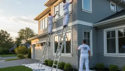 Exterior house painting in Reno NV by professional painters using durable desert-safe coatings
