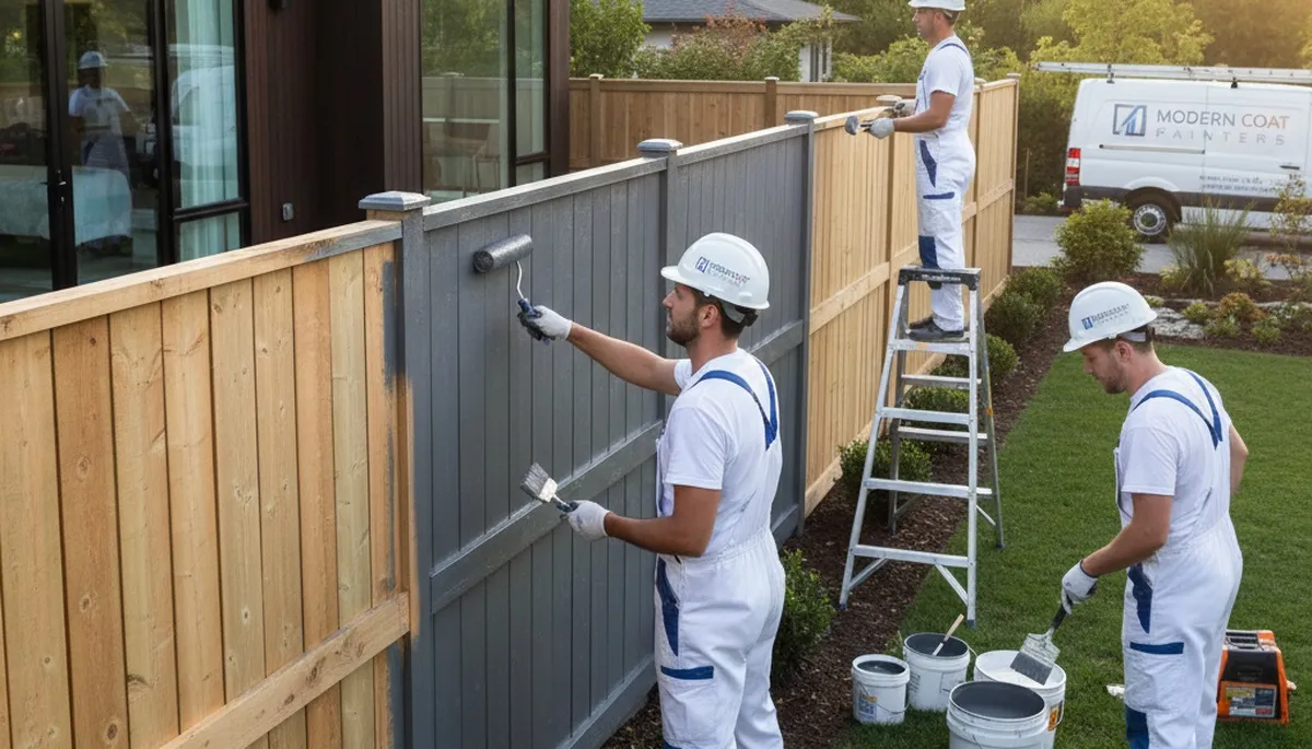 Professional fence painting in Reno, NV by expert painters protecting wood and vinyl from sun damage