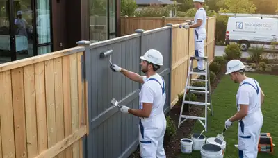 Professional fence painting in Reno, NV by expert painters protecting wood and vinyl from sun damage
