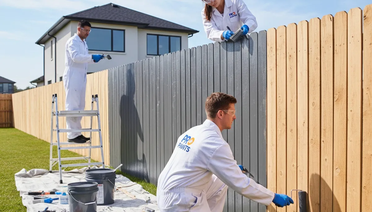 Professional fence painting in Reno NV protecting wood and vinyl fences from sun and weather