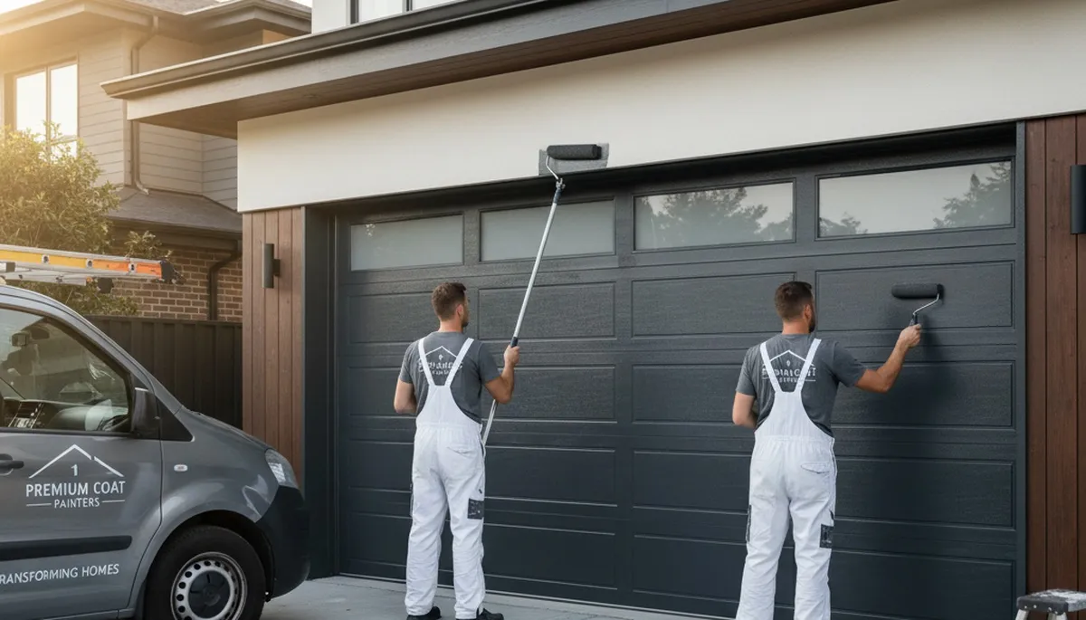 Professional garage door painting in Reno NV by expert house painters for durable curb appeal