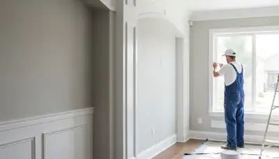Professional interior trim painting with clean lines in Reno, NV home by expert house painters