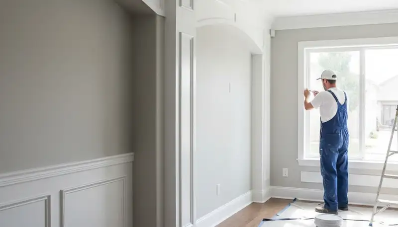 Professional interior trim painting with clean lines in Reno, NV home by expert house painters