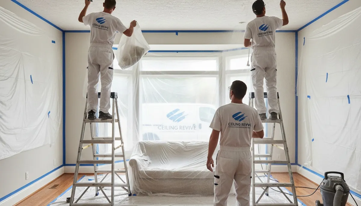 Professional popcorn ceiling removal by expert painters in Reno, NV home interior