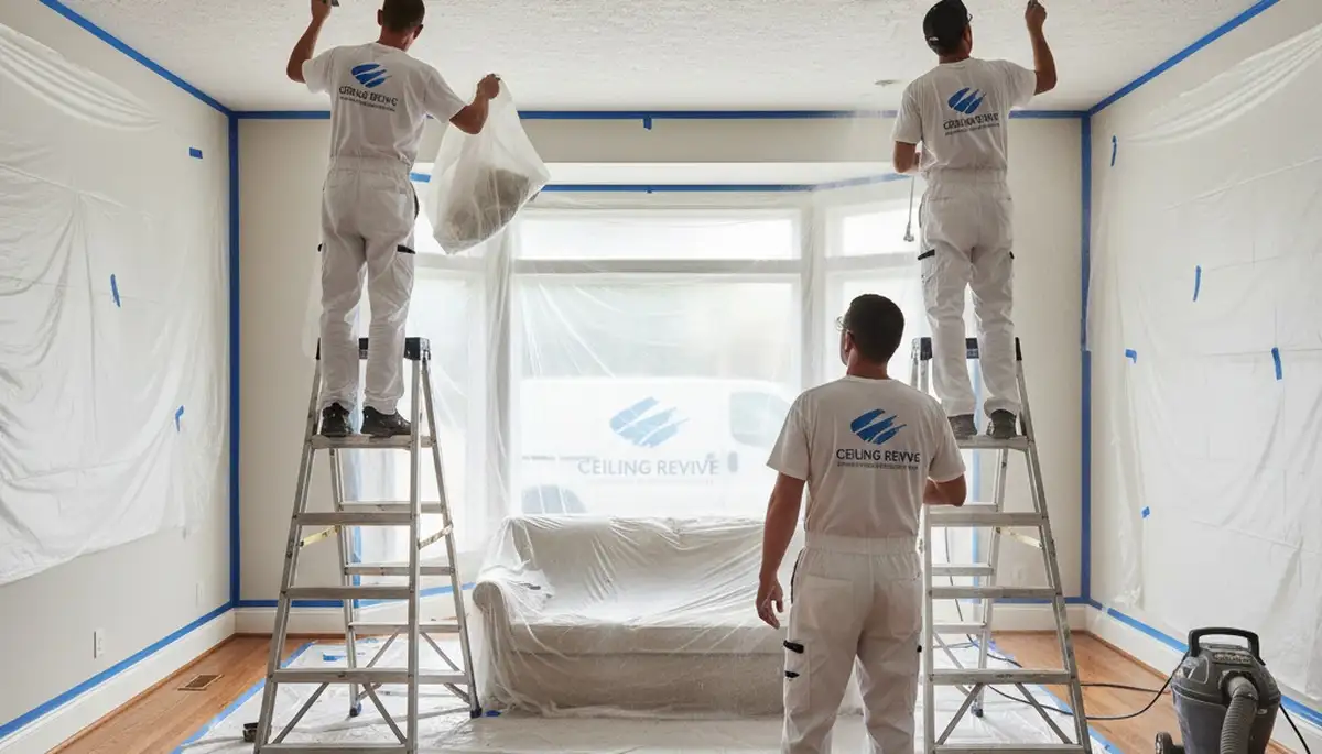 Professional popcorn ceiling removal by expert painters in Reno, NV home interior
