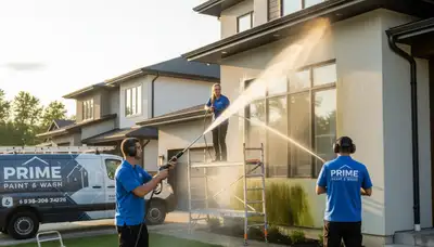 Professional pressure washing Reno NV restoring home siding and driveways for desert dust removal