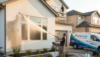 Professional pressure cleaning restoring Reno NV home exterior surfaces before house painting prep