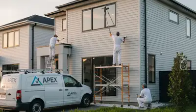 Professional siding painting on a Reno NV home exterior by local house painting contractors
