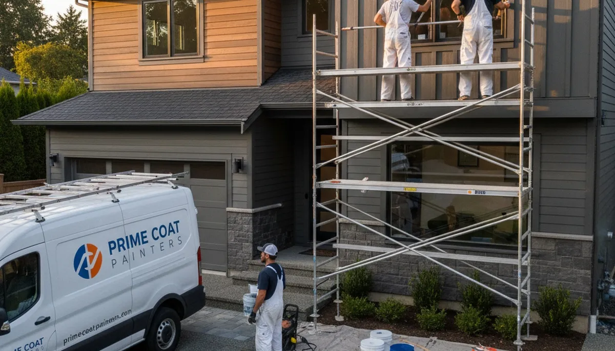 Professional siding painting on Reno NV home exterior for durable sun and weather protection