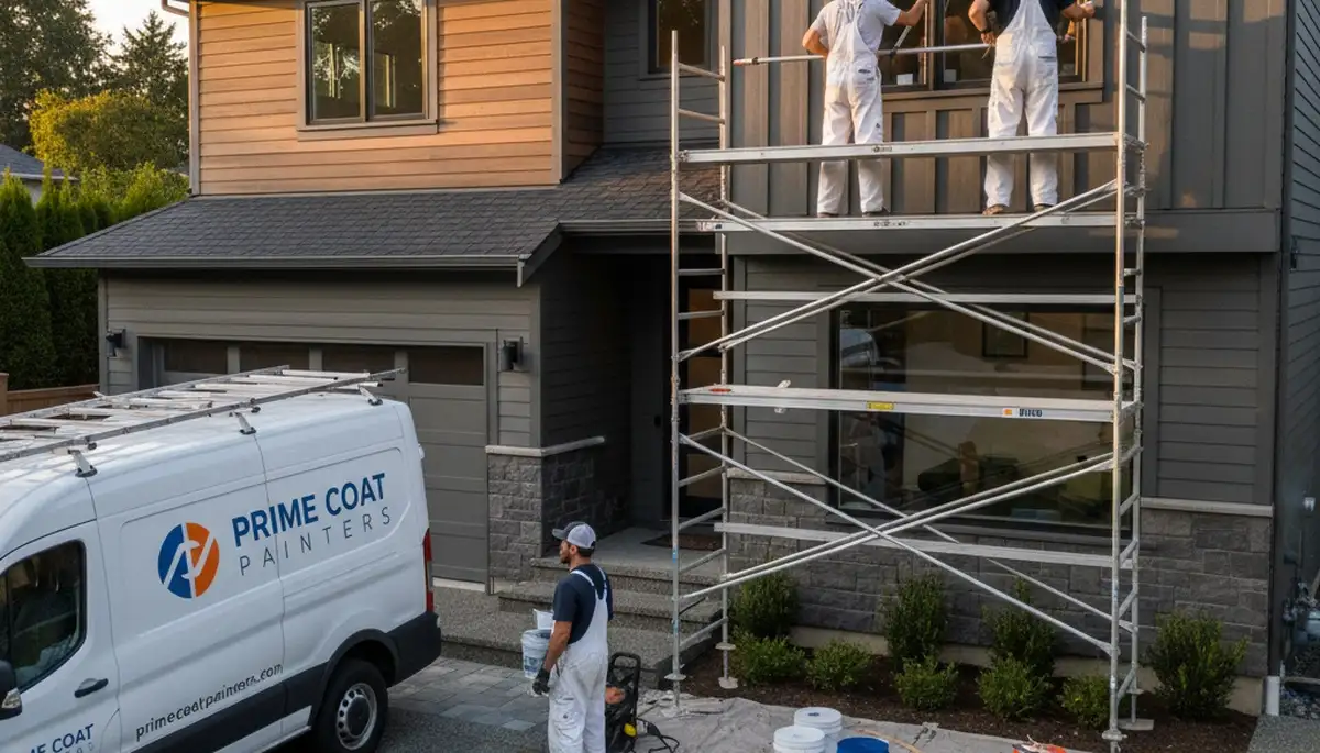 Professional siding painting on Reno NV home exterior for durable sun and weather protection