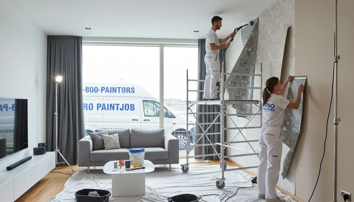 Professional wallpaper removal service in Reno NV restoring smooth painted walls for local homes